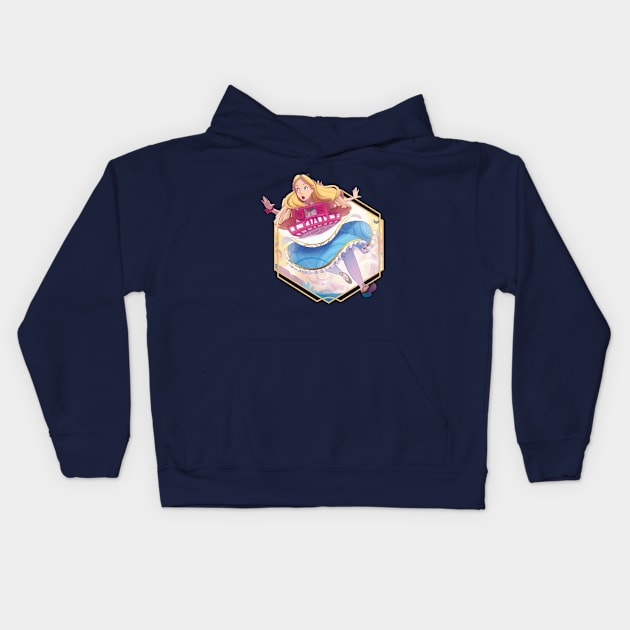 Enchanted Looking Glass Kids Hoodie by PrinceHans Designs